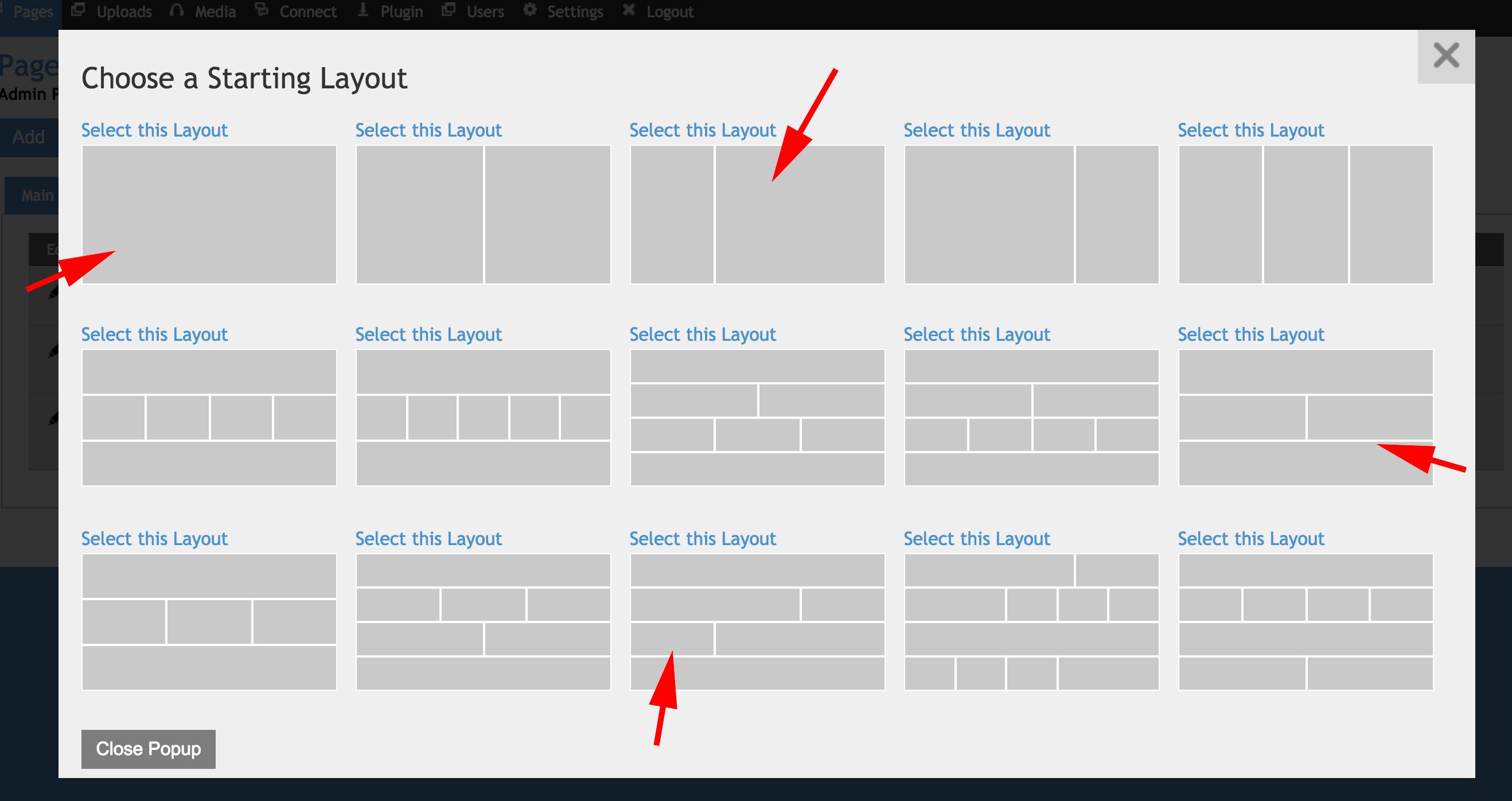how to add page - choose layout